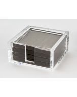 Lucite silver Coasters 