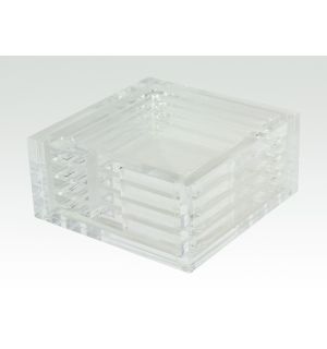 Acrylic Clear Coaster Set 4