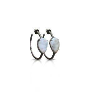 Thomsonite Diamond Hoops