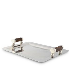 Antler Handles Stainless Serving Tray  