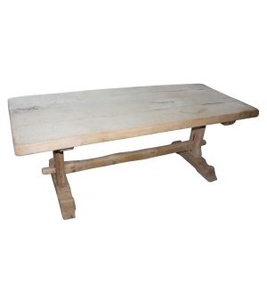 Antique Bleached Trestle Dining Table