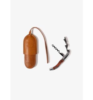 Corkscrew Sleeve with Wine Key Modern Saddle