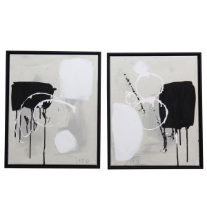 Black & White Painting  Set of 2