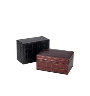 Large Box - Crocodile Embossed Leather 