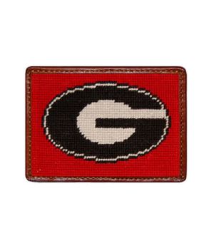 Georgia (Red) Needlepoint Card Wallet