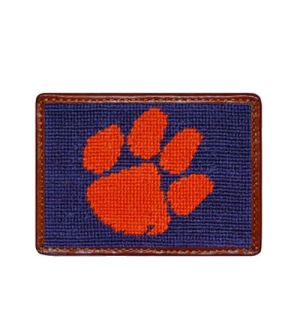 Clemson Needlepoint Card Wallet