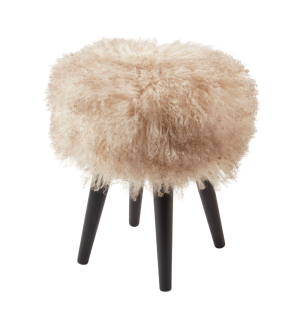Mongolian Lamb Fur Stool