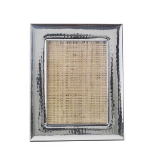 Silver Hammered Frame Wide 