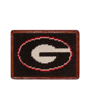 Georgia (Black) Needlepoint Card Wallet