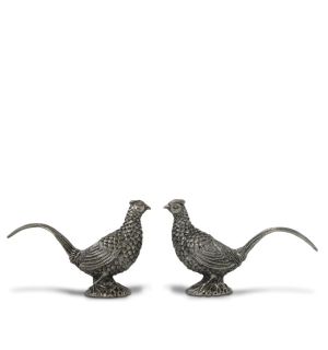 Pewter Pheasants Salt & Pepper Set