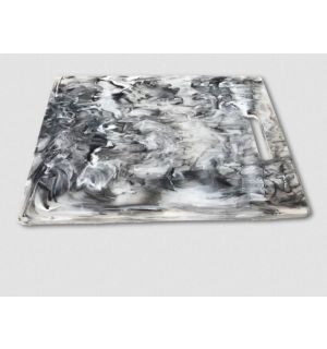 Resin Rect Chopping Board Black Large