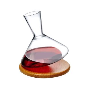 Balance Wine Decanter With Wooden Base