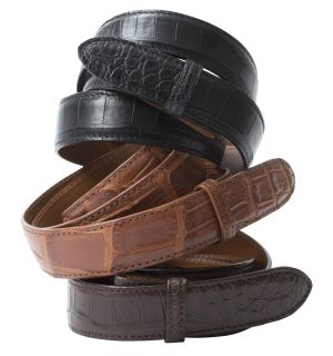 1 1/8" Matte Alligator Belt Strap