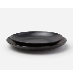 Marcus Black Glaze Round Serving Platter