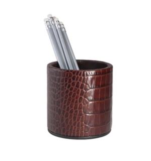 Brown Croc Pencil Cup