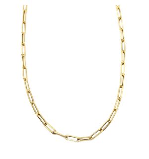 14k Gold Paper Clip Chain 16"
