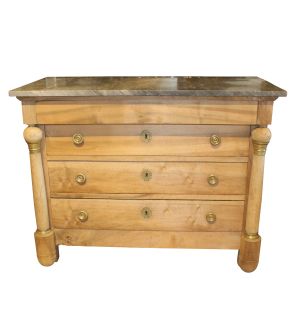 19th C  Bleached French Empire Chest 