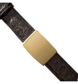 1" Gold Plain Slide Buckle 