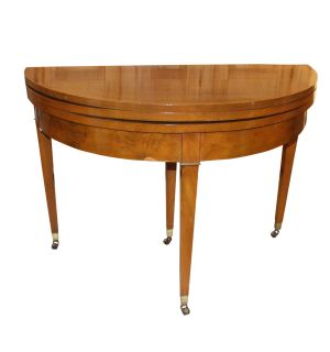 19th C Demilune Game Table
