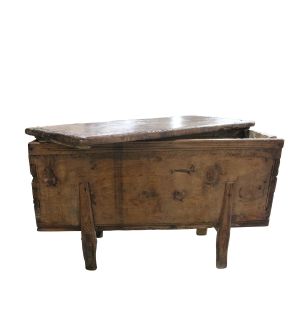 Antique Primitive Wood Coffer