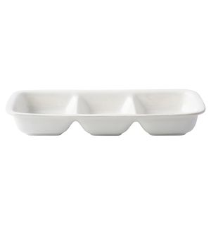  Puro Divided Serving Dish 15 in. Whitewash 