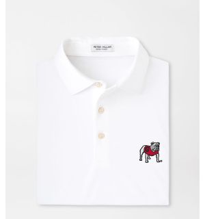 Georgia Standing Bulldog Solid Performance Jersey Polo