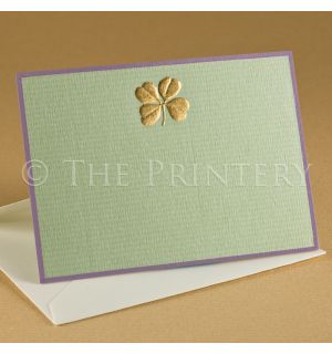 Green 4 Leaf Clover Boxed Note Cards 