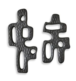 Chiseled Silhouette Wall Sculptures Set 2