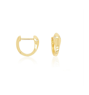 14k Gold Snake Huggies