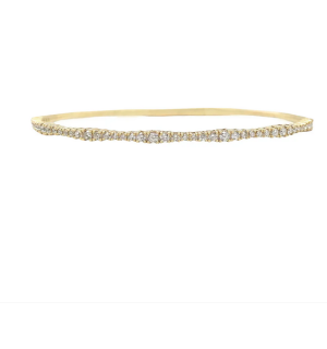 14k Wavy Flex Diamond Bangle