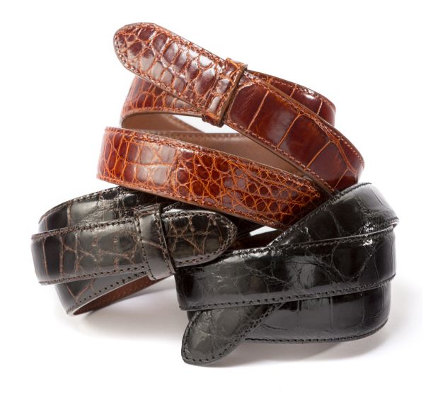 Designer Genuine Alligator Leather Belt for Men