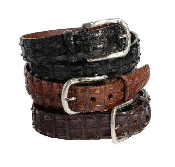 Hornback Crocodile Leather Belt - B.D. Jeffries